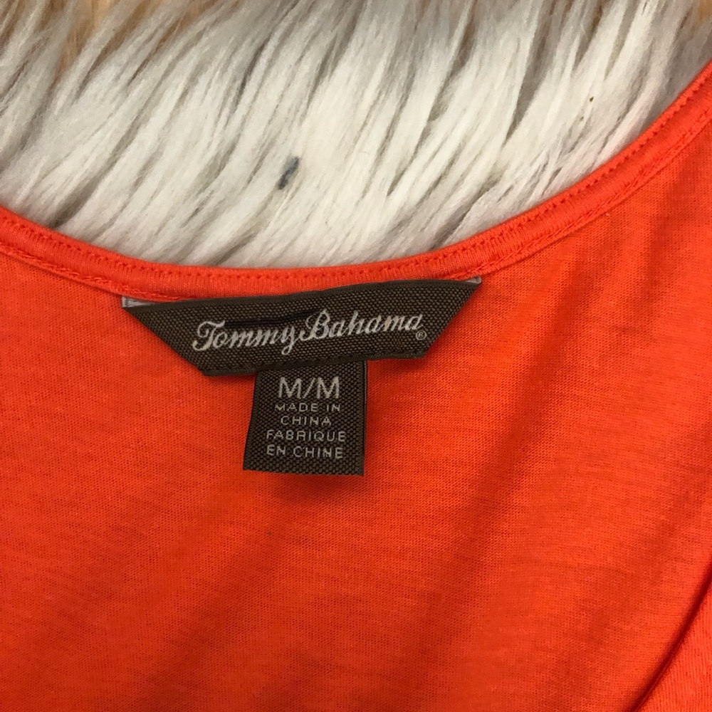 Tommy Bahama Orange Cotton Modal Sleeveless Beach Tiered Maxi Dress size M - Picture 3 of 9